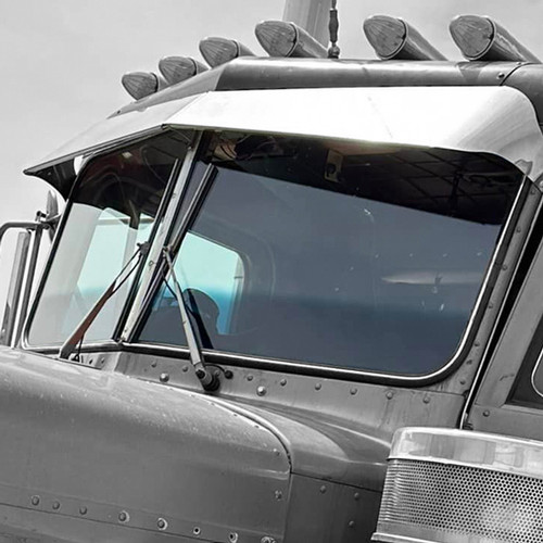 Chrome Shop Mafia 2 Piece Bus Windshield Glass For Peterbilt 359 1967-1987