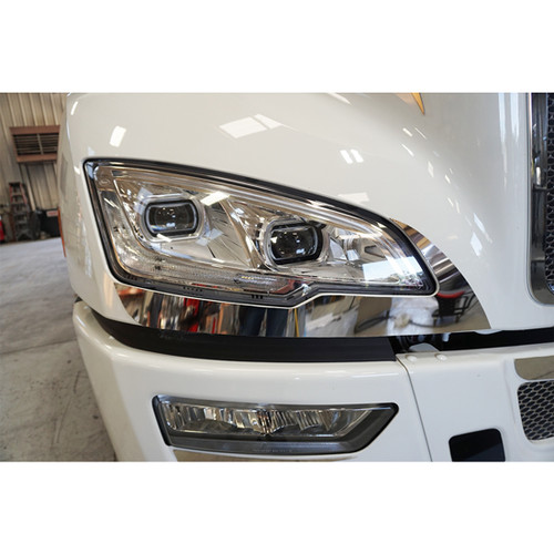 Stainless Steel Headlight Trim By Chrome Shop Mafia For Peterbilt 579 Gen II Stainless Steel Headlight Trim By Chrome Shop Mafia For Peterbilt 579 Gen II