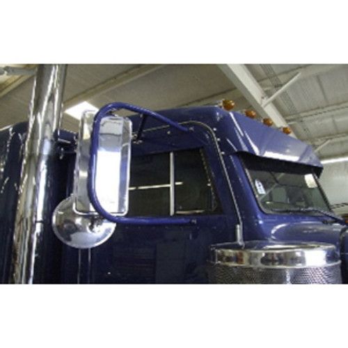 Chrome Shop Mafia 1 Inch Steel Tube Door Mount Mirror Brackets  For Peterbilt 357, 375, 377, 378, 379, 385