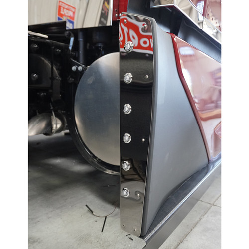 Chrome Shop Mafia 304 Stainless Steel Rear Edge Trim On Side Fairing, 2 PC Set For Kenworth T680NG Chrome Shop Mafia 304 Stainless Steel Rear Edge Trim On Side Fairing, 2 PC Set For Kenworth T680NG
