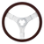 18" 3-Spoke Stamped Steel Steering Wheel With Wood Grip - Banjo