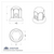 Chrome Steel Standard Nut Cover With Flange