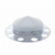 Chrome Pointed Front Axle Cover 3PC Kit For 33mm Nut Cover - Steel/Aluminum Wheel (10 Hole)