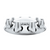 Dome Front Axle Cover With 33mm Standard Style Push-On Nut Covers - Chrome