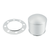Chrome Dome Rear Axle Cover 2PC Kit For 33mm Nut Cover - Steel/Aluminum Wheel (10 Hole)