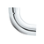 Chrome 90 Degree Exhaust Expanded Elbow, 6" I.D. To 6" O.D. - 13" X 13"