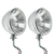 7" Dietz Style Headlight Housing With 12 Volt Flat H4 Halogen Bulb (Pair)