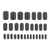 1/8" thru 1/2" Assorted Black Vinyl Vaccum Caps (30-Pack)