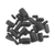 1/4",5/16",3/8",7/16",1/2",5/8",21/32",7/8" Mounting Holes Black Vinyl Grommets (15-Pack)