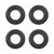 1" Mounting Hole Black Vinyl Grommet (4-Pack)