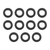 3/8" Mounting Hole Black Vinyl Grommet (13-Pack)
