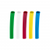 Assorted 1/4" Blue,Clear,Green,Red,Yellow Heat Shrink Tubing, 4" Long (5-Pack)