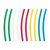 Assorted 1/8" Blue,Clear,Green,Red,Yellow Heat Shrink Tubing, 4" Long (10-Pack)