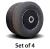22.5" Twist & Lock Black ABS Plastic Dual Drive Aero Covers
