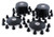 Black Stealth Medium-Duty Trucks 10 Lug Nut Axle Cover Kit