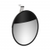 8-1/2" 430 Stainless Steel Convex Heated Mirror With LED