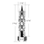 Brooklyn Spike Gearshift Knob With LED 13/15/18 Speed Adapter- Chrome