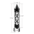 Thread-On Brooklyn Spike Gearshift Knob With LED 9/10 Speed Adapter