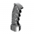 Thread-On Skulls Pistol Grip Gearshift Knob With Chrome 9/10 Speed Adapter