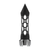 M30X3.5 Thread-On Daytona Spike Gearshift Knob With Chrome 9/10 Speed Adapter - Black/Vertical