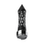 M30X3.5 Thread-On Daytona Spike Gearshift Knob With Chrome 9/10 Speed Adapter - Black/Vertical