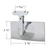 Rectangular Chrome Plated Aluminum Interior Rear View Mirror With Screw-On Mount