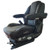Semi Truck Seat Premium Black Leather Mid Back Air, Standard Base, Heating Vent, Dual Arm Rest, Reclining Back