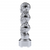 Thread-On 3-Skulls Gearshift Knob With Adapter For Eaton-Fuller 9/10 Speed Shifter