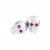 Chrome Skull With Jewel Eyes License Plate Fastener (2-Pack)