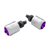 Chrome Aluminum License Plate Fastener With Color Crystal (2-Pack)