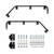 Black Angled Mud Flap Hangers With Mounting Hardware
