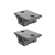 Black Straight Mud Flap Hangers With Mounting Hardware