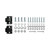 Black Straight Mud Flap Hangers With Mounting Hardware