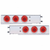 3-3/4" Bolt Pattern Deluxe Stainless Spring Loaded Light Bar With 6X 21 LED 4" GloLight (Pair)