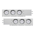 2" Bolt Pattern SS Spring Loaded Light Bar With 6X Double Fury 19 LED Lights & Visors