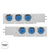 2" Bolt Pattern SS Spring Loaded Light Bar With 6X Double Fury 19 LED Lights & Visors