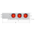 2.5" Bolt Pattern SS Spring Loaded Bar With 6X 4" 16 LED Turbine Lights & Visors - Red LED/Red Lens (Pair)