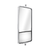 7" X 16" 430 Stainless Steel West Coast Style Mirror With Convex Lower Mirror - Heated