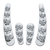 Chrome Skull Swing Arm Accent Set For Harley Motorcycle