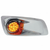 Fog Light Cover With 17 Amber LED Clear Style Reflector Light & Visor For 2007-2017 KW T660