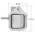 Exterior Sleeper Storage Door Handle For Kenworth W900/T800 (2004-2015), Long Striker (Bulk)