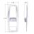 Chrome Plastic Door Switch Cover For 2013-2024 Kenworth T680-Driver (With Power Mirrors)
