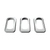 Chrome Plastic Rocker Switch Bezels With Switch Guard (3-Pack)