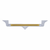 Chrome Hood Emblem Trim With 19 LED Reflector Light Bar For Kenworth - Amber LED/Amber Lens