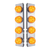 Stainless Front Air Cleaner Bracket With 8X 17 LED Watermelon Lights For Peterbilt