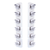 SS Front Air Cleaner Bracket With 12X 17 Amber LED Dual Function Reflector Lights & SS Visors For Peterbilt-Clear Lens