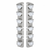 SS Front Air Cleaner Bracket With 12X 17 LED Watermelon Lights & SS Bezels For Peterbilt