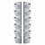 Stainless Front Air Cleaner Bracket With 12X 17 LED Clear Style Reflector Lights For Peterbilt