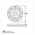 10 LED 4" Auxiliary Light - Red LED With Chrome Lens