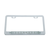 Chrome License Plate Frame With 10 LED 9" Light Bar - Amber LED/Clear Lens